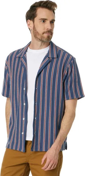Текстурная трикотажная рубашка на пуговицах с короткими рукавами Madewell, цвет Stripe