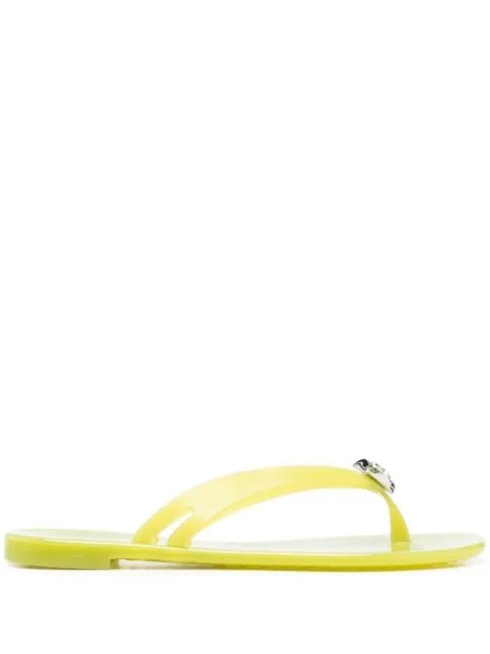 Casadei вьетнамки Jelly Jeweled, зеленый
