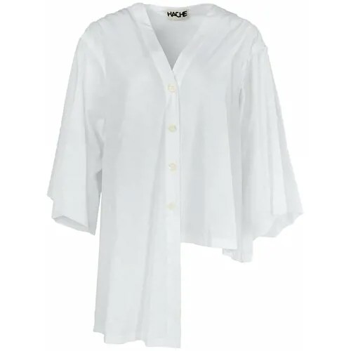 Рубашка  Hache, свободный силуэт, размер 44, белый