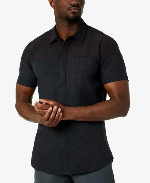Мужская спортивная рубашка с коротким рукавом Kenneth Cole, черный