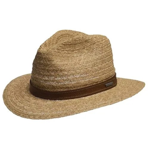 Шляпа федора STETSON 2498502 TRAVELLER RAFFIA, размер 63