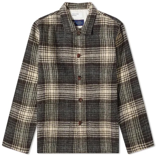 Рубашка Universal Works Check Wool Easy Overshirt