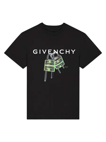 Футболка узкого кроя с замком 4G Givenchy, черный