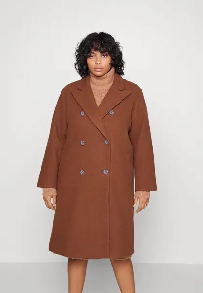 Пальто классическое Noisy May Curve, коричневый