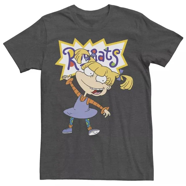 Мужская футболка Rugrats Angelica с простым портретным рисунком Nickelodeon