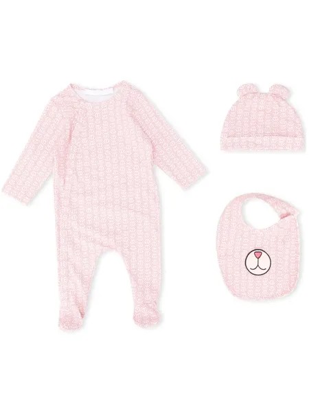 Philipp Plein Junior комплект из комбинезона, шапки и нагрудника
