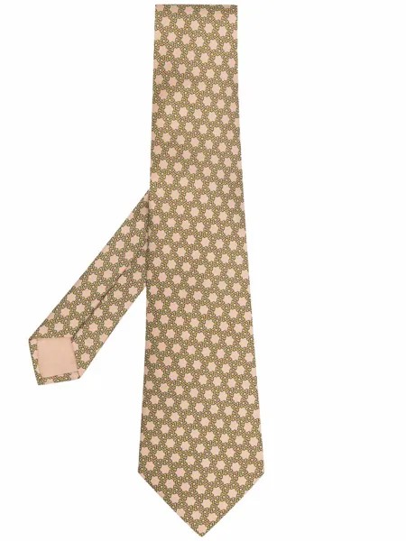 Hermès шелковый галстук 2000-х годов с принтом