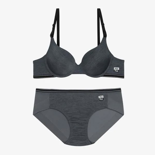 [Fila] Outfit Black Pack Full Cup Bra Draw Set (FI4BAD6458F_DLE)