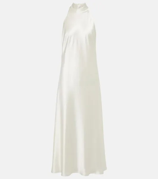 Атласное платье миди Bridal Cova GALVAN, белый