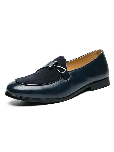 Milanoo Men's Monk Strap Slip On Dress Loafers