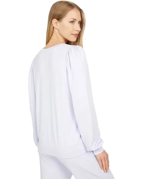 Толстовка SUNDRY Puffy Sleeve Super Soft Viscose Fleece Sweatshirt, цвет Orchid