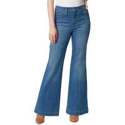 Женские синие потертые широкие джинсы с высокой посадкой Jessica Simpson 25 BHFO 7386