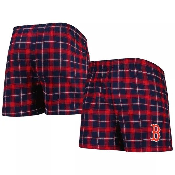 Мужские спортивные фланелевые боксеры Concepts темно-синего/красного цвета Boston Red Sox Ledger