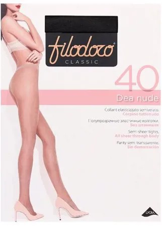 Колготки Filodoro Classic Dea Nude 40 den, размер 4-L, nero (черный)