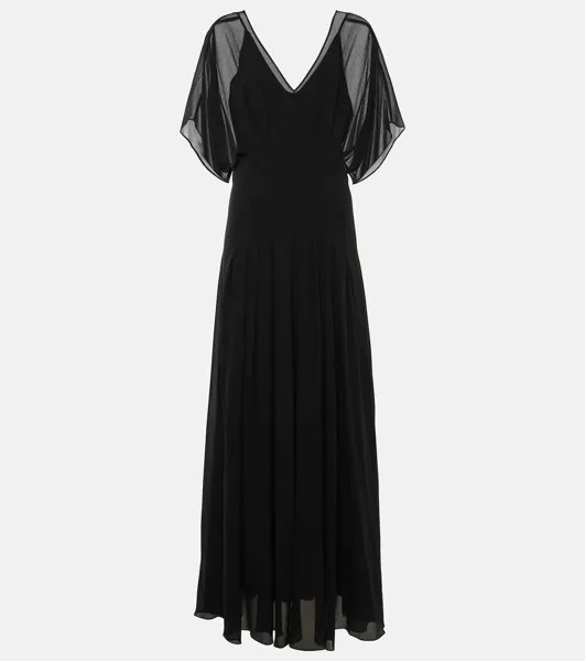Шелковое платье Murge с драпировкой Max Mara, черный