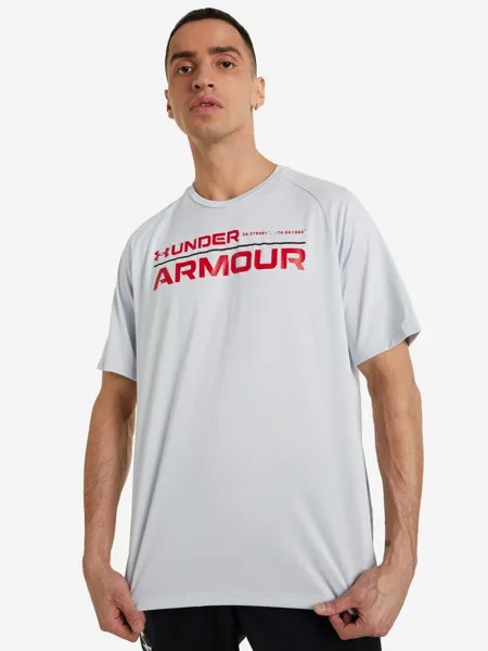 Футболка мужская Under Armour Tech 2.0 Wordmark, Серый