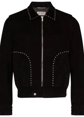 Saint Laurent декорированная куртка-бомбер