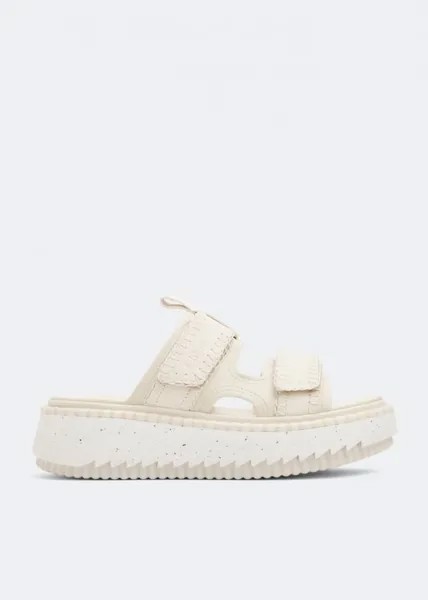 Мюли CHLOÉ Lilli sporty mules, белый