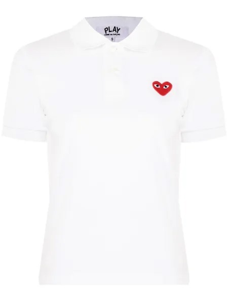 Рубашка поло с нашивкой-логотипом Comme Des Garçons Play, белый