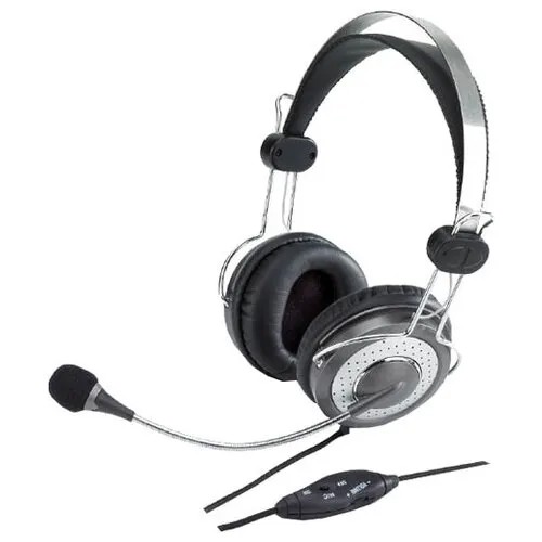 Компьютерная гарнитура Genius HS-04SU черный/серый