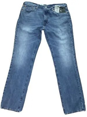 Мужские синие эластичные облегающие джинсы из смесового хлопка LEVIS W30/ L32