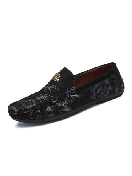 Milanoo Men's Floral Driving Loafers CD