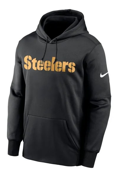 Толстовка Nike Prime Wordmark Therma Fanatics Pittsburgh Steelers Nike, черный