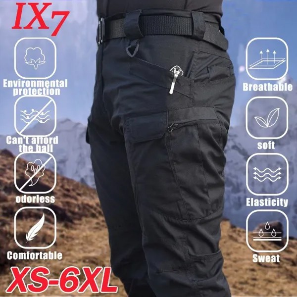Новые 6XL Мужские армейские штаны Водонепроницаемые высококачественные тактические штаны Пользователи На улице Походы Спортивные штаны Многокарманные брюки Рабочие брюки Спортивные штаны
