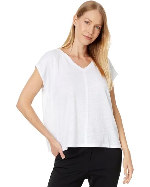 Футболка Eileen Fisher V Neck Square, белый