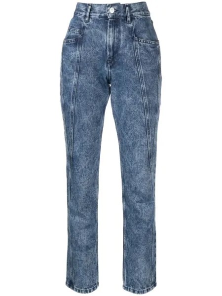 ISABEL MARANT укороченные джинсы прямого кроя, синий
