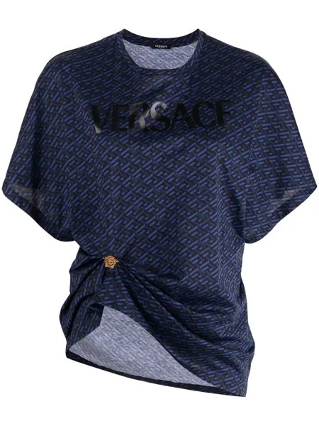 Versace футболка с узором La Greca