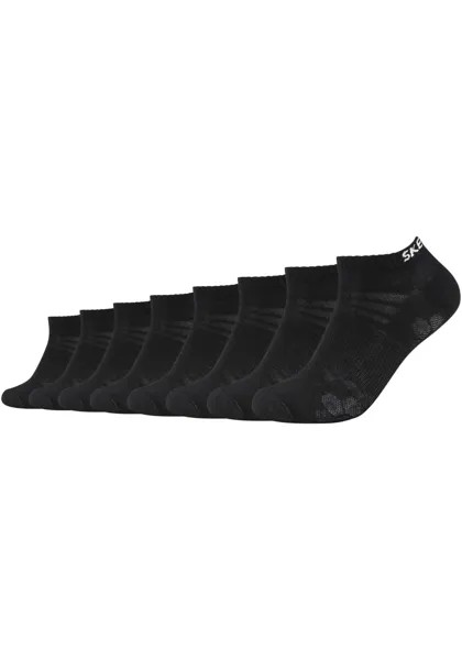 Носки-кроссовки Skechers (8 шт.) из высококачественной пряжи, черный