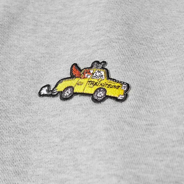 Maison Kitsune Классический худи by Olympia Le-Tan Taxi с нашивкой, серый