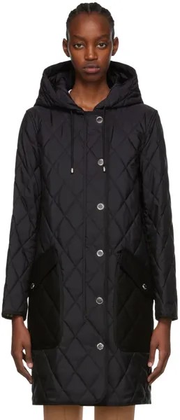 Черное нейлоновое пальто Burberry
