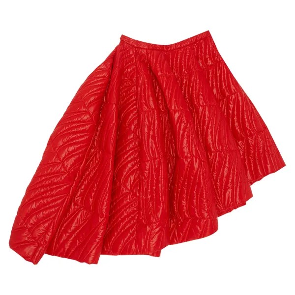 Винтажная асимметричная стеганая юбка Christian Dior Красная