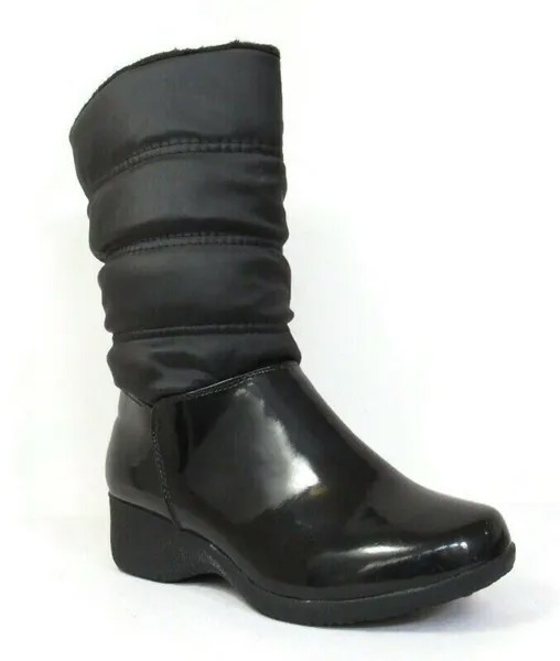 Женские черные водостойкие ботинки на молнии EASY SPIRIT SNUGLY3V, размер 7
