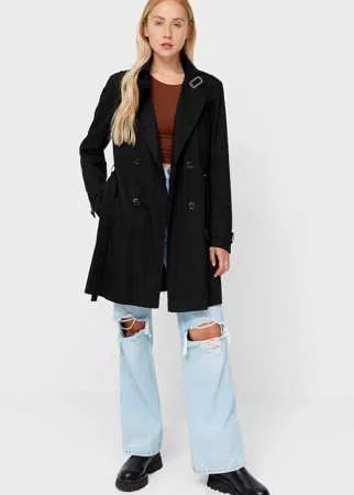 Stradivarius Базовый Тренч Черный Xl