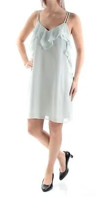 Женское светло-синее коктейльное платье на тонких бретелях BCBGENERATION, размер S