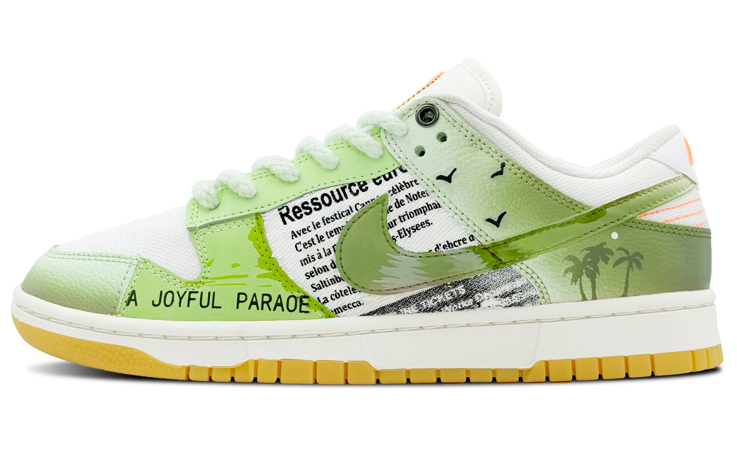 Кроссовки Nike Dunk Skateboarding Shoes Unisex Low-top Green, зеленый