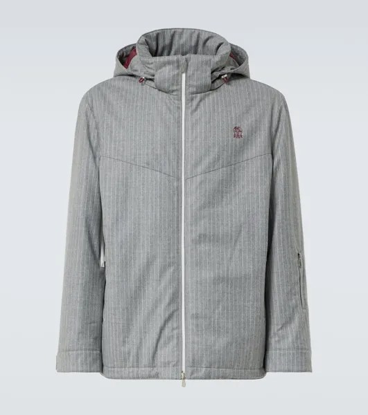 Шерстяная лыжная куртка Brunello Cucinelli, цвет pearl grey
