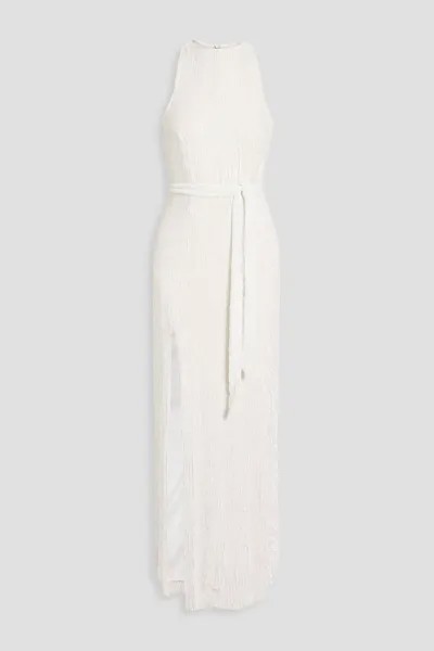 Шифоновое платье макси Tzilly с поясом и пайетками RETROFÊTE, белый