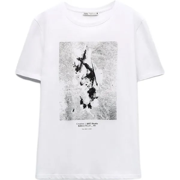 Футболка женская серебряная Zara