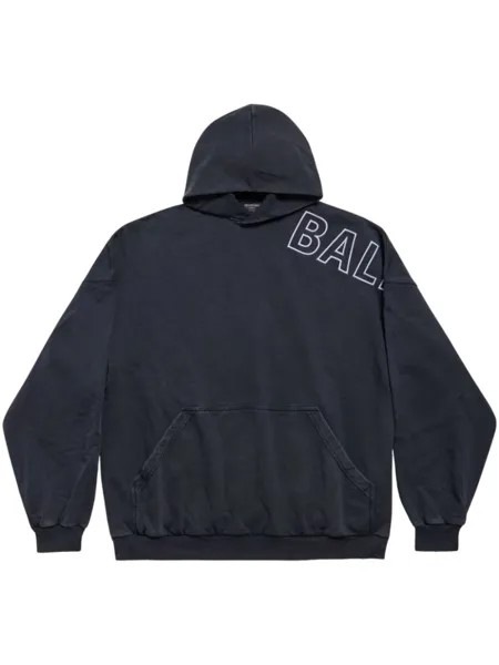 Balenciaga худи с логотипом, черный