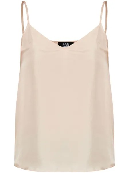 A.P.C. шелковый топ, нейтральный цвет