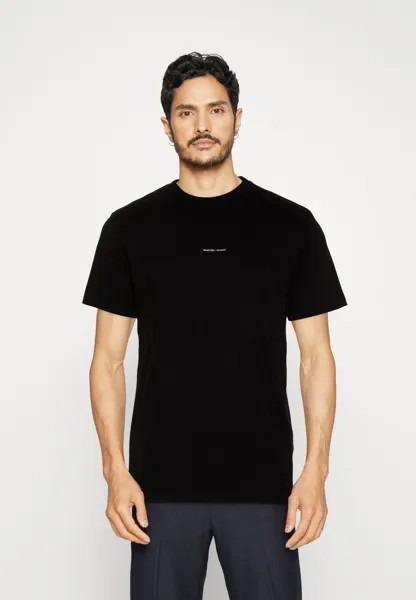 Базовая футболка SLHASPEN PRINT O-NECK TEE Selected Homme, цвет black