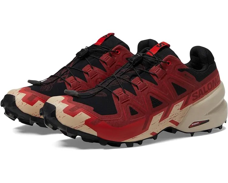 Кроссовки Salomon Speedcross 6 GTX, цвет Black/Red Dalhia/Poppy Red