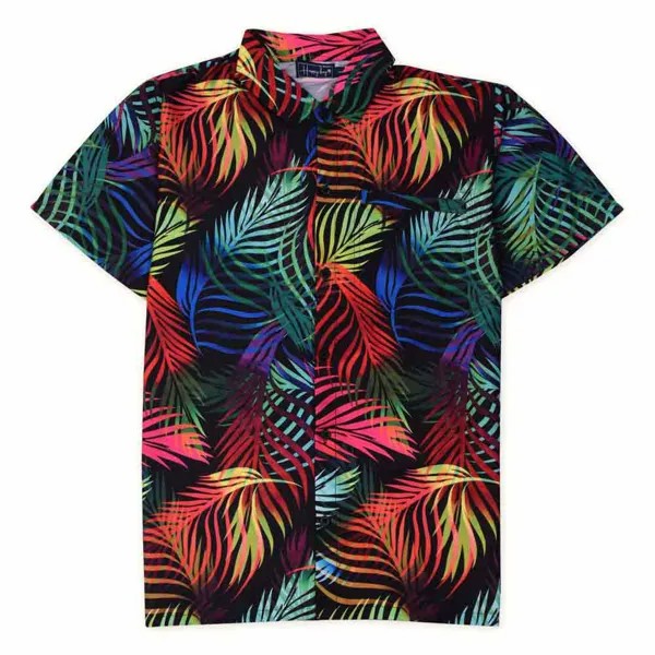 Рубашка Happy Bay The chrome glow hawaiian, разноцветный