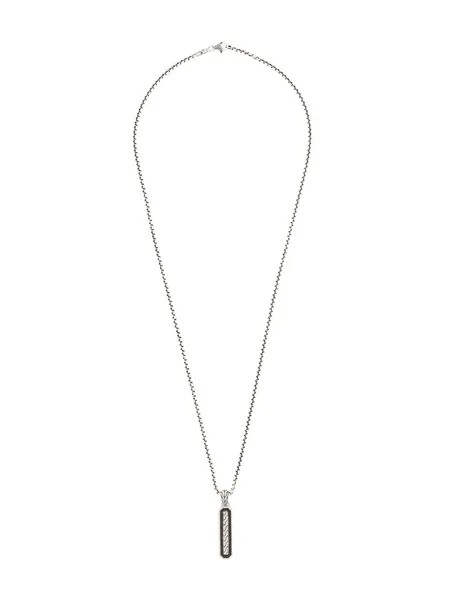 John Hardy MEN's Classic Chain Silver Pendant on 2.7mm Box Chain Necklace, Size 26