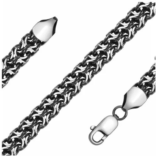 Цепь DIALVI JEWELRY, серебро, 925 проба, чернение, длина 55 см, средний вес 18.34 г, серебристый/черный