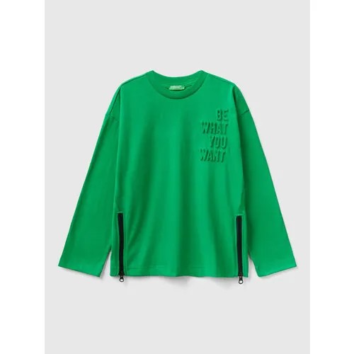Свитшот UNITED COLORS OF BENETTON, размер 120 (S), зеленый